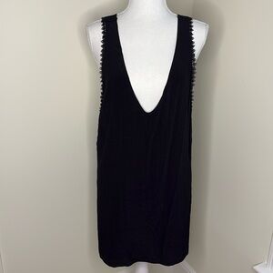 Victoria & Sophia Ladies Black Lace Trimmed Sexy Dress. Medium